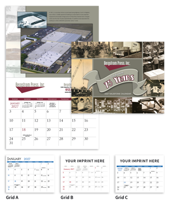 Produit promotionnel Small Quantity Custom - Stapled Calendar
