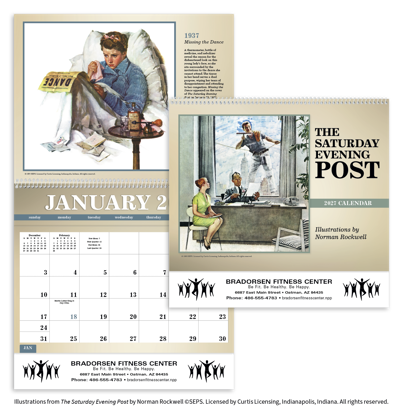 Produit promotionnel The Saturday Evening Post Deluxe Pocket Calendar