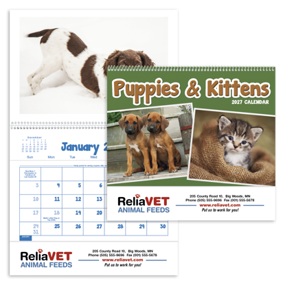 Produit promotionnel Puppies & Kittens Pocket Calendar
