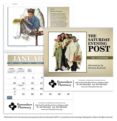 Produit promotionnel The Saturday Evening Post Pocket Calendar
