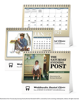 Produit promotionnel The Saturday Evening Post Large Desk Calendar