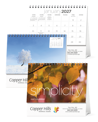 Produit promotionnel Simplicity Large Desk Calendar