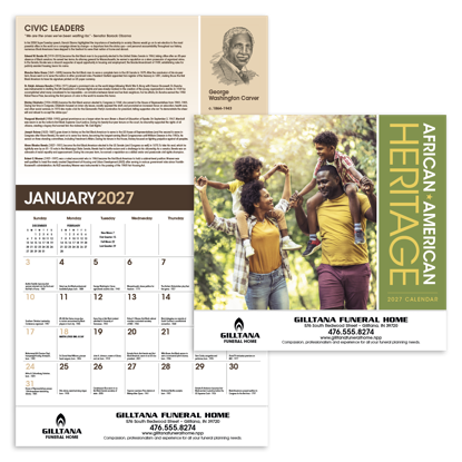 Produit promotionnel African-American Heritage: Family Calendar
