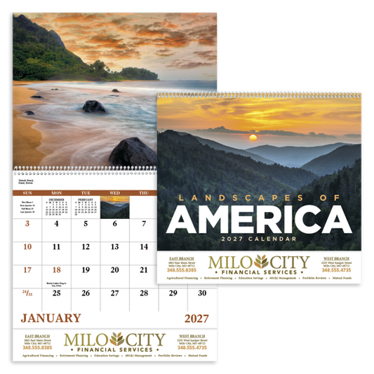 Produit promotionnel Landscapes of America - Spiral Calendar
