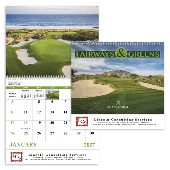 Produit promotionnel Fairways & Greens - Spiral Calendar