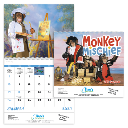 Produit promotionnel Monkey Mischief - Spiral Calendar