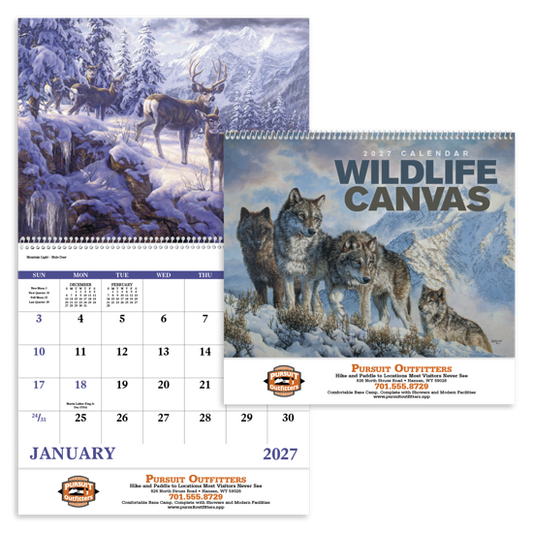 Produit promotionnel Wildlife Canvas - Spiral Calendar