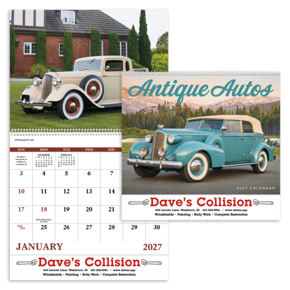 Produit promotionnel Antique Autos - Spiral Calendar