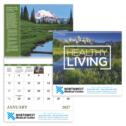 Produit promotionnel Healthy Living - Spiral Calendar