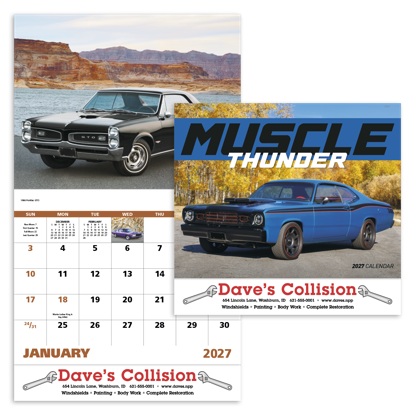 Produit promotionnel Muscle Thunder - Stapled Calendar