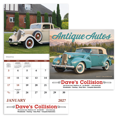 Produit promotionnel Antique Autos Calendar