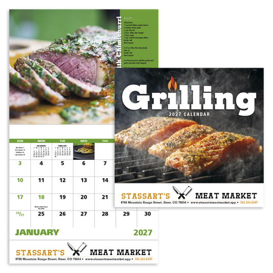 Produit promotionnel Grilling - Stapled Calendar