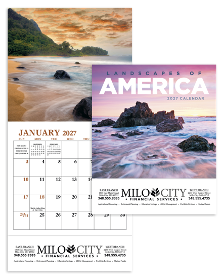Produit promotionnel Landscapes of America - Mini Calendar