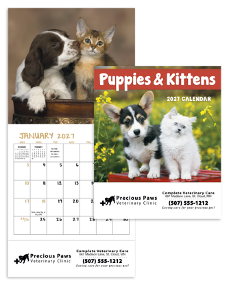 Produit promotionnel Puppies & Kittens - Mini Calendar