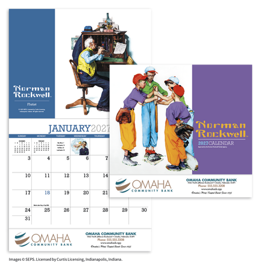 Produit promotionnel Norman Rockwell Appointment Calendar - Stapled