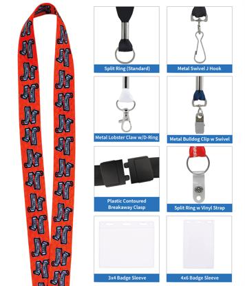 Produit promotionnel 1" Fine-Print Lanyard
