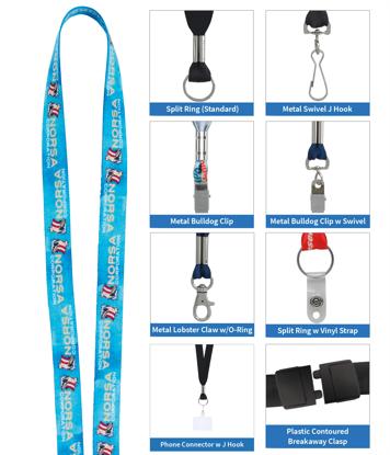 Produit promotionnel 1/2" Fine-Print Lanyard
