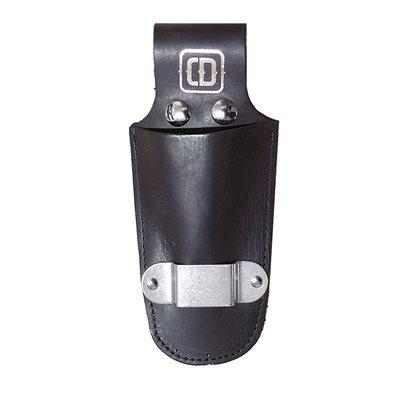 Porte-sécateur en cuir avec porte ruban